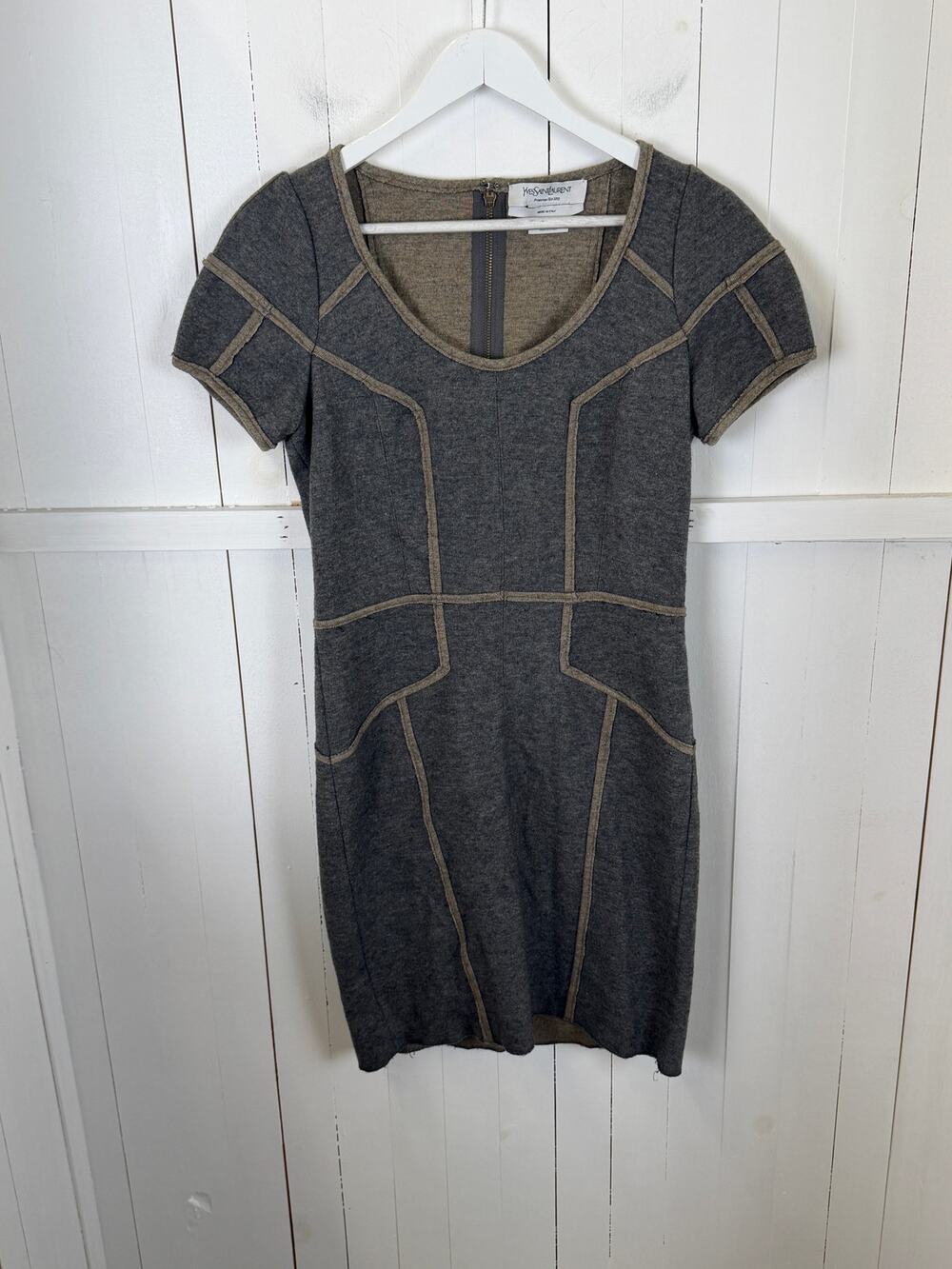 Yves Saint Laurent Blue Midi Pencil Dress EU 38